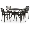 Image de vidaXL Ensemble de bistro 5 pcs Aluminium coulé Bronze