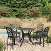 Image de vidaXL Ensemble de bistro 5 pcs Aluminium coulé Noir