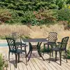 Image de vidaXL Ensemble de bistro 5 pcs Aluminium coulé Noir