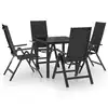 Image de vidaXL Ensemble à manger de jardin 5 pcs aluminium anthracite