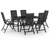 Image de vidaXL Ensemble à manger de jardin 7 pcs aluminium anthracite