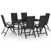Image de vidaXL Ensemble à manger de jardin 7 pcs aluminium anthracite