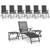 Image de vidaXL Salon de jardin 9 pcs Noir et anthracite