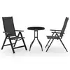 Image de vidaXL Ensemble de bistro 3 pcs noir et anthracite