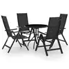 Image de vidaXL Ensemble de bistro 5 pcs noir et anthracite