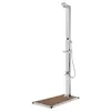 Image de vidaXL Douche de jardin avec base marron 225 cm Acier inoxydable
