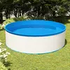 Image de vidaXL Piscine avec écumoire suspendue et pompe 350x90 cm Blanc