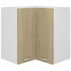 Image de vidaXL Armoire d'angle suspendue "Lyon" Chêne Sonoma 57 x 57 x 60 cm Bois d'ingénierie