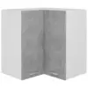 Image de vidaXL Armoire d'angle suspendue "Lyon" Gris béton 57 x 57 x 60 cm Bois d'ingénierie