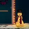Image de vidaXL Figurine de bonhomme de neige de Noël à LED Tissu 60 cm
