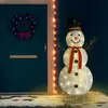 Image de vidaXL Figurine de bonhomme de neige de Noël à LED Tissu 180 cm