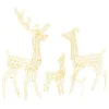 Image de vidaXL Famille de Rennes de Décoration Rennes Lumineux Décoration de Noël Jardin Patio Arrière-cour Extérieur Intérieur Acrylique 300 LED Blanc Chaud