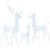 Image de vidaXL Famille de Rennes de Décoration Rennes Lumineux Décoration de Noël Jardin Patio Arrière-cour Extérieur Intérieur Acrylique 300 LED Blanc Froid