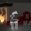 Image de vidaXL Décoration de Noël de renne avec maille 306 LED 60x24x89 cm