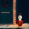 Image de vidaXL Décoration de Noël Figurine Père Noël LED Tissu de luxe 60 cm
