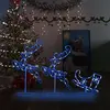 Image de vidaXL Renne/traîneaux Noël volant Acrylique 260x21x87 cm Bleu