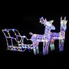 Image de vidaXL Décoration de Noël Rennes et traîneau 160 LED 130 cm Acrylique