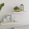 Image de vidaXL Étagères flottantes 2 pcs chêne et blanc 60x23,5x3,8 cm MDF