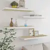 Image de vidaXL Étagères flottantes 4 pcs chêne et blanc 80x23,5x3,8 cm MDF