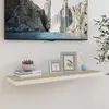 Image de vidaXL Étagère flottante murale Chêne et blanc 90x23,5x3,8 cm MDF
