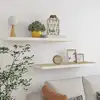 Image de vidaXL Étagères flottantes 2 pcs Chêne et blanc 90x23,5x3,8 cm MDF