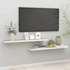 Image de vidaXL Étagères flottantes 2 pcs chêne et blanc 120x23,5x3,8 cm MDF