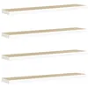 Image de vidaXL Wandschappen zwevend 4 st 120x23,5x3,8 cm MDF eikenkleurig wit