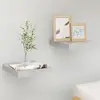 Image de vidaXL Étagères murales flottantes 2 pcs gris béton 23x23,5x3,8 cm MDF