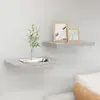 Image de vidaXL Étagères murales flottantes 2 pcs gris béton 50x23x3,8 cm MDF