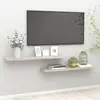 Image de vidaXL Étagères murales flottantes 2 pcs gris béton 120x23,5x3,8cm MDF