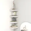 Image de vidaXL Étagères d'angle murales 4 pcs Chêne et blanc 35x35x3,8 cm MDF