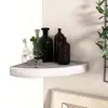 Image de vidaXL Étagère d'angle murale Gris béton 35x35x3,8 cm MDF