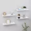 Image de vidaXL Étagères murales 4 pcs Blanc brillant 40x9x3 cm