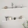 Image de vidaXL Étagères murales 2 pcs Blanc 115x9x3 cm