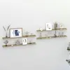 Image de vidaXL Étagères murales 4 pcs blanc et chêne sonoma 100x9x3 cm