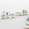 Image de vidaXL Étagères murales 4 pcs blanc et chêne sonoma 115x9x3 cm
