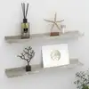 Image de vidaXL Étagères murales 2 pcs Gris béton 60x9x3 cm