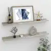 Image de vidaXL Étagères murales 2 pcs Gris béton 80x9x3 cm