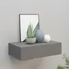 Image de vidaXL Étagère à tiroir murale gris 40x23,5x10 cm MDF