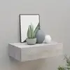 Image de vidaXL Étagère à tiroir murale Gris béton 40x23,5x10 cm MDF