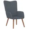 Image de vidaXL Chaise de relaxation Gris foncé Velours