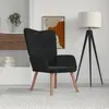 Image de vidaXL Chaise de relaxation Noir Velours