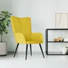 Image de vidaXL Chaise de relaxation Jaune moutarde Velours