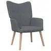 Image de vidaXL Chaise de relaxation Gris foncé Tissu