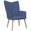Image de vidaXL Chaise de relaxation Bleu Tissu