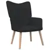 Image de vidaXL Chaise de relaxation Noir Tissu