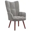 Image de vidaXL Chaise de relaxation Gris clair Velours