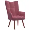 Image de vidaXL Chaise de relaxation Rose Velours