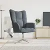 Image de vidaXL Chaise de relaxation Gris foncé Velours