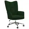 Image de vidaXL Chaise de relaxation Vert foncé Velours